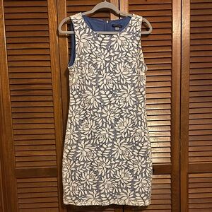 Tommy Hilfiger Blue & White Floral Lace Mini Dress | Size 10